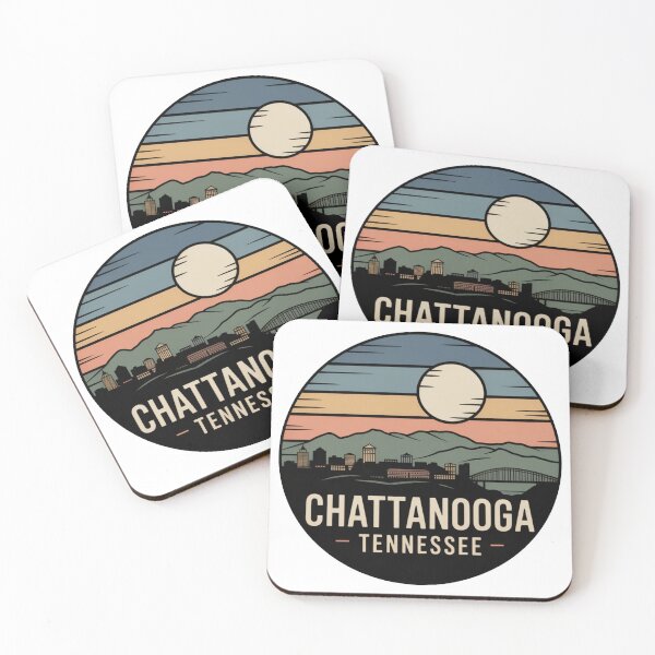 Item preview, Chattanooga Tennessee: Skyline Mountains Bridge Textured Moon designed and sold by CircinusStore.