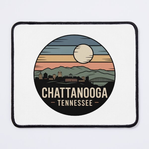 Item preview, Chattanooga Tennessee: Skyline Mountains Bridge Textured Moon designed and sold by CircinusStore.