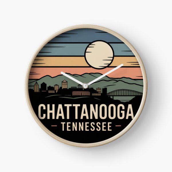 Item preview, Chattanooga Tennessee: Skyline Mountains Bridge Textured Moon designed and sold by CircinusStore.