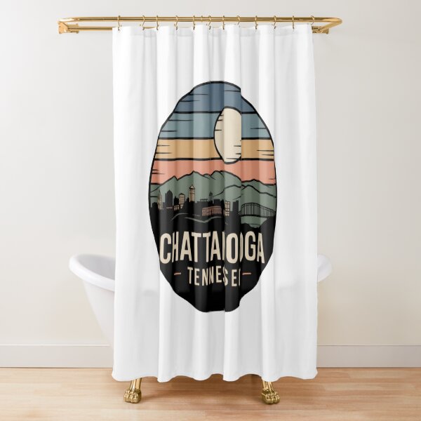 Item preview, Chattanooga Tennessee: Skyline Mountains Bridge Textured Moon designed and sold by CircinusStore.