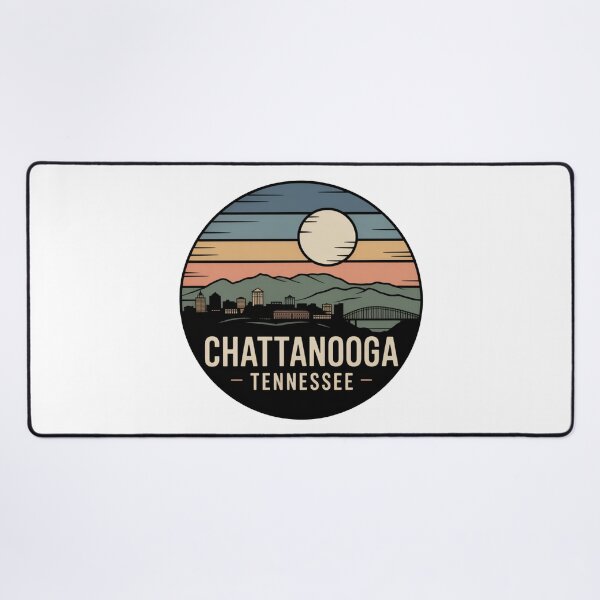 Item preview, Chattanooga Tennessee: Skyline Mountains Bridge Textured Moon designed and sold by CircinusStore.