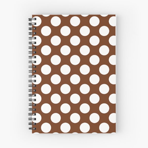 Item preview, White Large Polka dot on Brown  designed and sold by POLKAIWERX.
