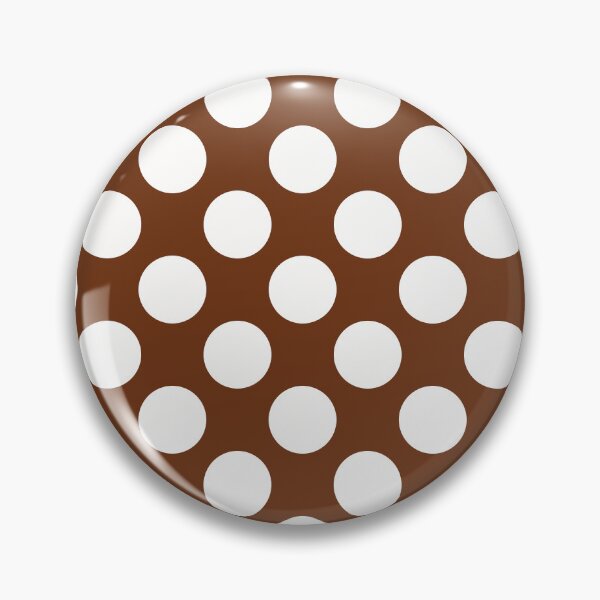Item preview, White Large Polka dot on Brown  designed and sold by POLKAIWERX.