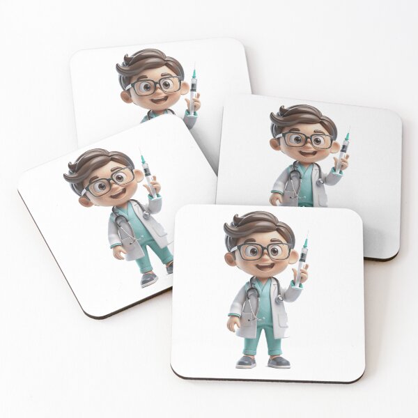 Item preview, Cute Little Doctor Boy Cartoon - Pediatrician Aesthetic designed and sold by WorkVibe Studio.