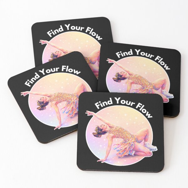 Item preview, Find Your Flow Figure Skater Sticker, Aesthetic Ice Skating Design designed and sold by origin-arthouse.