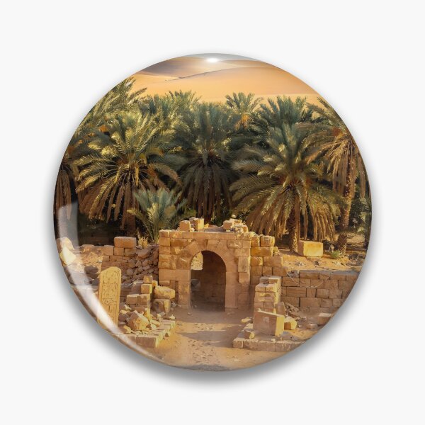 Item preview, Tayma Ancient Oasis — Historic Ruins & Palm Groves, Tabuk, Saudi Arabia designed and sold by GoldenVerseArt.