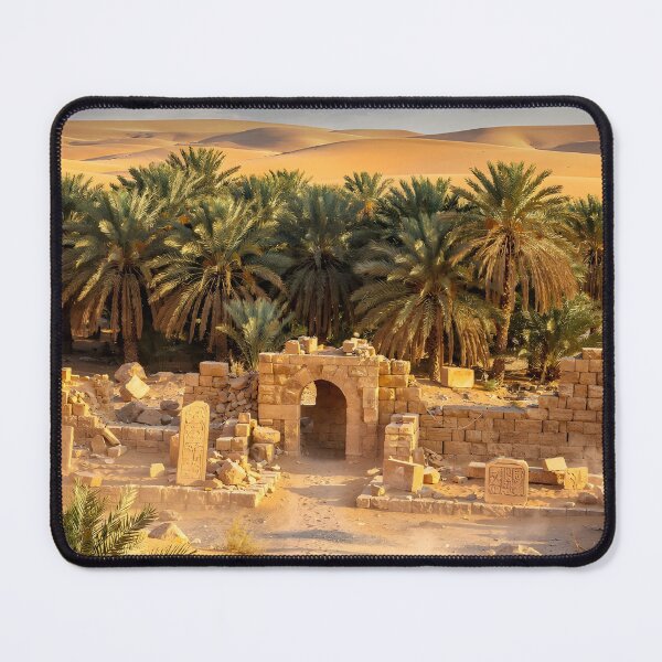 Item preview, Tayma Ancient Oasis — Historic Ruins & Palm Groves, Tabuk, Saudi Arabia designed and sold by GoldenVerseArt.