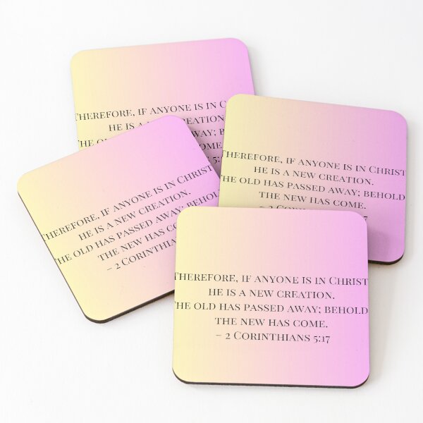 Item preview, A New Creation – 2 Corinthians 5:17 – Modern Bible Verse Design designed and sold by victorugbesales.