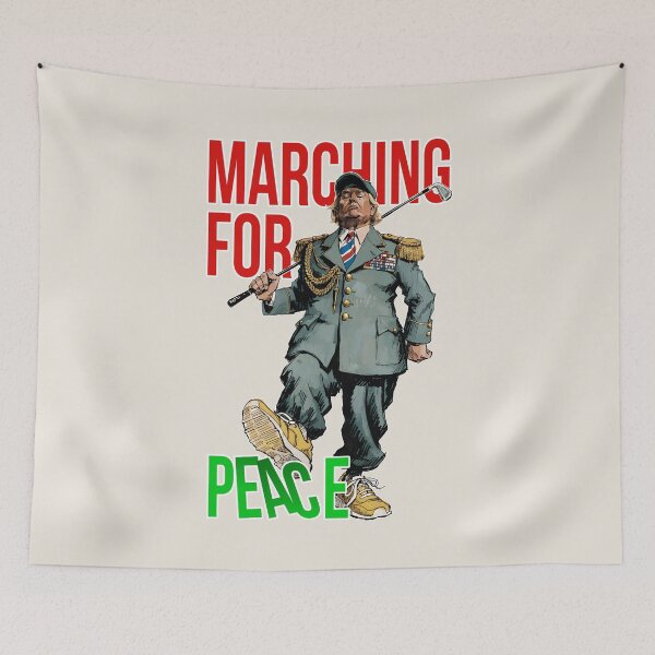 Item preview, DTJ - Marching for Peace - satire of tyranny designed and sold by knappidesign.