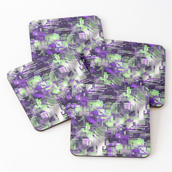 Item preview, Neon Glitch Geometry in Cyberpunk Grid Chaos designed and sold by RidaSalArt.