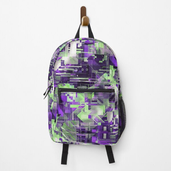 Item preview, Neon Glitch Geometry in Cyberpunk Grid Chaos designed and sold by RidaSalArt.