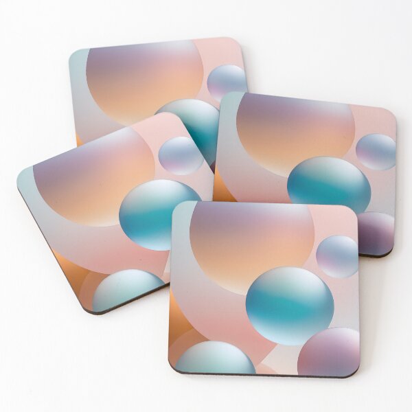 Item preview, Shiny Pastel Glass Marbles in Soft Color Space. designed and sold by MissYouONLY.