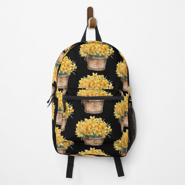 Item preview, Basket of yellow daffodils flowers designed and sold by uunaa.