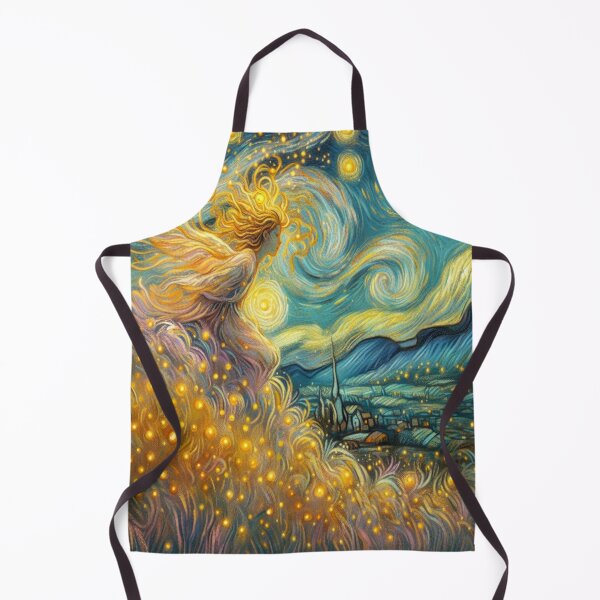 Item preview, Starry Spirit Light – Cosmic Figure in Van Gogh Inspired Night Sky designed and sold by FotoworldEdel.