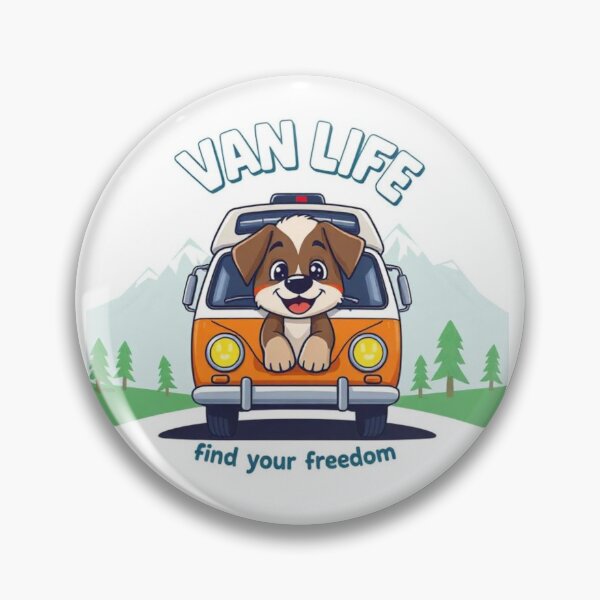 Item preview, Van Life Dog Adventure – Cute Camper Puppy Cartoon | Travel Freedom Illustration designed and sold by HOODYBUDSTYLES.