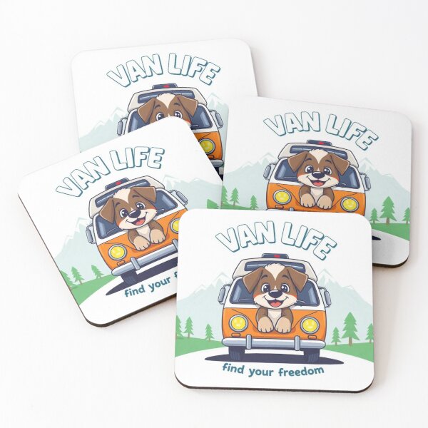 Item preview, Van Life Dog Adventure – Cute Camper Puppy Cartoon | Travel Freedom Illustration designed and sold by HOODYBUDSTYLES.