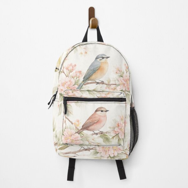 Item preview, Bird & Blossom Seamless Pattern – Pastel Botanical Cottagecore Design designed and sold by OpenDreamArts.