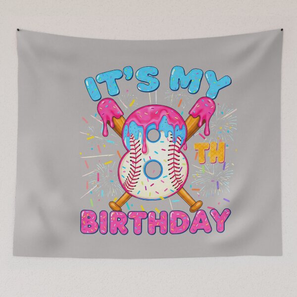 Artikelvorschau, Baseball zum 8. Geburtstag, Eiscreme-Drip-Boy (8 Jahre alt) entworfen und verkauft von GreggRoss.