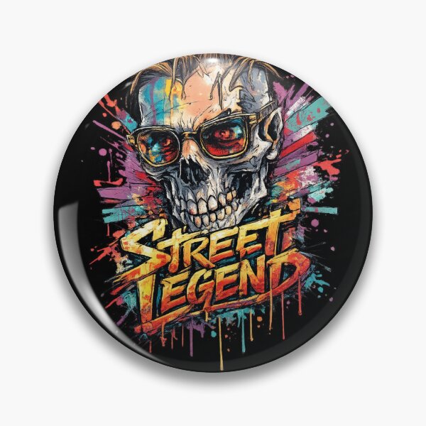 Item preview,  Street Legend - Neon Graffiti Skull Art designed and sold by HubiUrbanStudio.