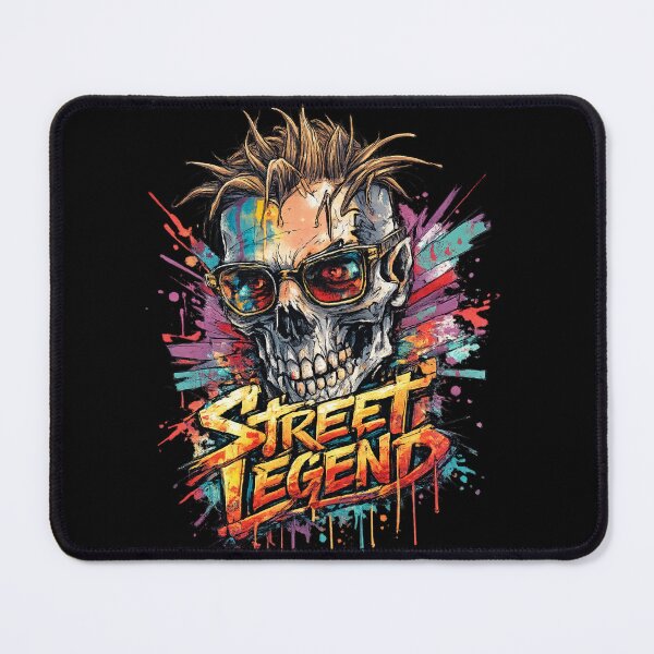 Item preview, Street Legend - Neon Graffiti Skull Art designed and sold by HubiUrbanStudio.