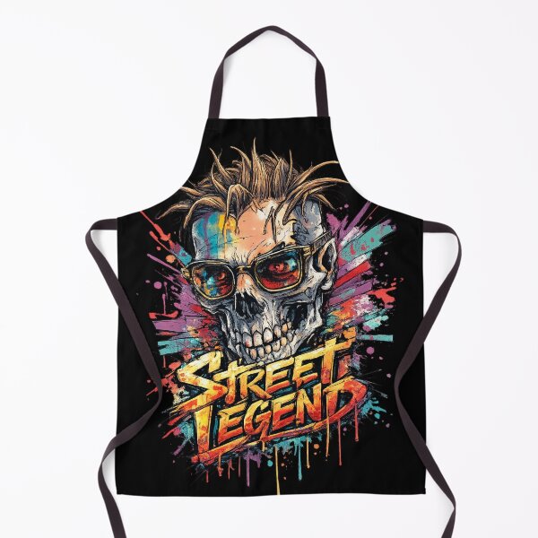 Item preview,  Street Legend - Neon Graffiti Skull Art designed and sold by HubiUrbanStudio.