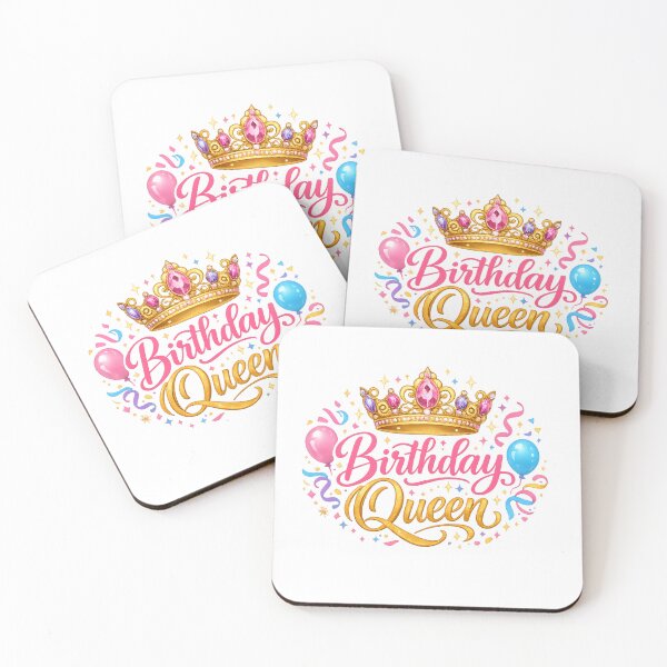 Item preview, Birthday Queen - Elegant Crown Typography Celebration Design designed and sold by MKreative Studio.