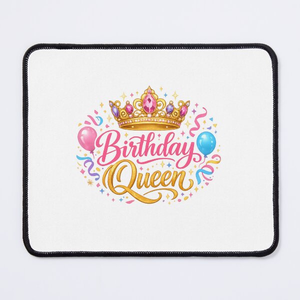 Item preview, Birthday Queen - Elegant Crown Typography Celebration Design designed and sold by MKreative Studio.