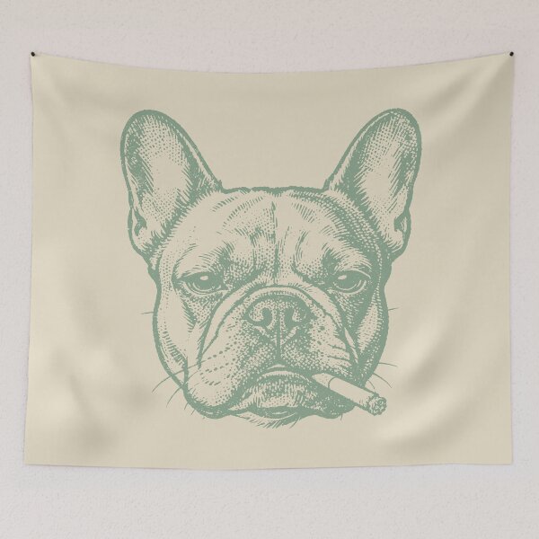Item preview, Smoking French Bulldog. designed and sold by EunsooLee.