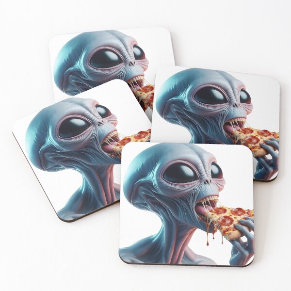 Item preview, Alien Pizza Night — First Taste of Earth designed and sold by FlatlineArtCo.