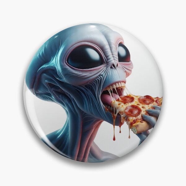 Item preview, Alien Pizza Night — First Taste of Earth designed and sold by FlatlineArtCo.