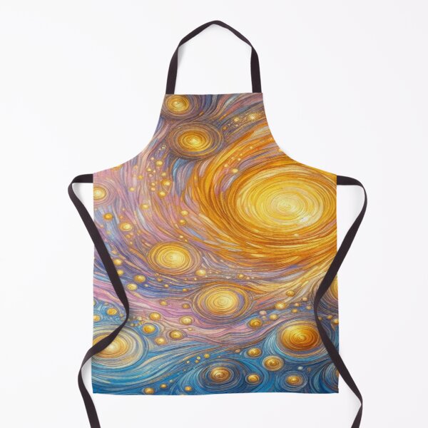 Item preview, Golden Star Spiral – Cosmic Swirl in Van Gogh Inspired Night Sky designed and sold by FotoworldEdel.