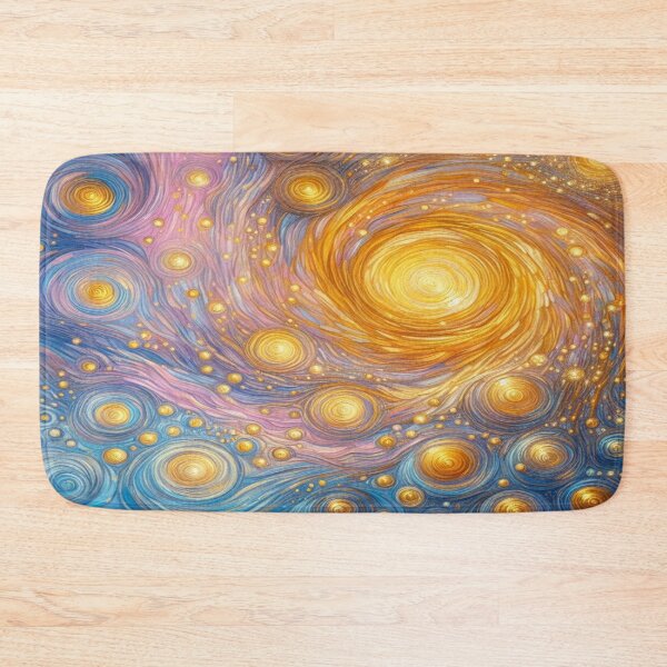 Item preview, Golden Star Spiral – Cosmic Swirl in Van Gogh Inspired Night Sky designed and sold by FotoworldEdel.
