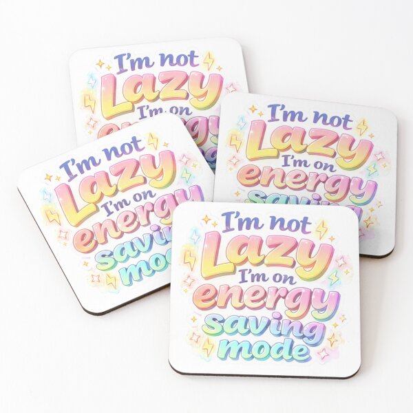 Item preview, I’m Not Lazy I’m on Energy Saving Mode – Funny Motivational Aesthetic Quote Sticker designed and sold by Dasts Cart.