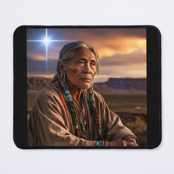 Item preview, HOPI ELDER - Wall Art - White Feather and the Blue Star 2026 designed and sold by DBM Photo Art 1.