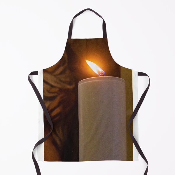 Item preview, White Pillar Candle With Bright Flame Casting Warm Light During Vigil Or Memorial Service designed and sold by Nmallia.