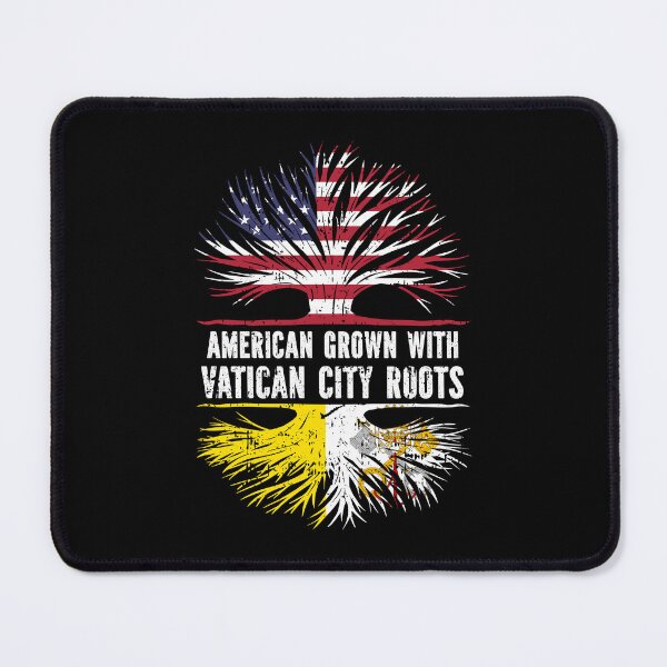 Item preview, American Grown with Vatican City Roots USA Flag designed and sold by CosmoKitsch.