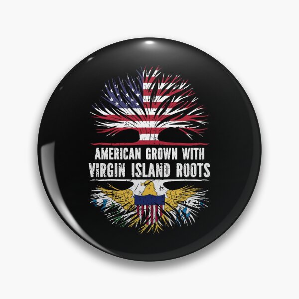 Item preview, American Grown with Virgin Island Roots USA Flag designed and sold by CosmoKitsch.