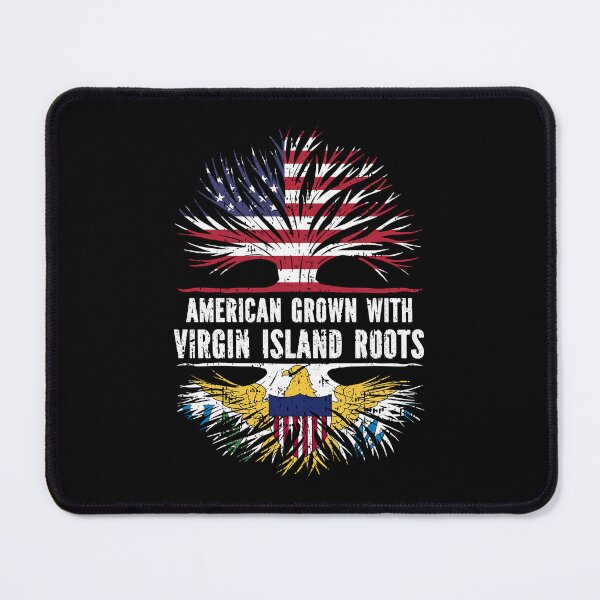 Item preview, American Grown with Virgin Island Roots USA Flag designed and sold by CosmoKitsch.