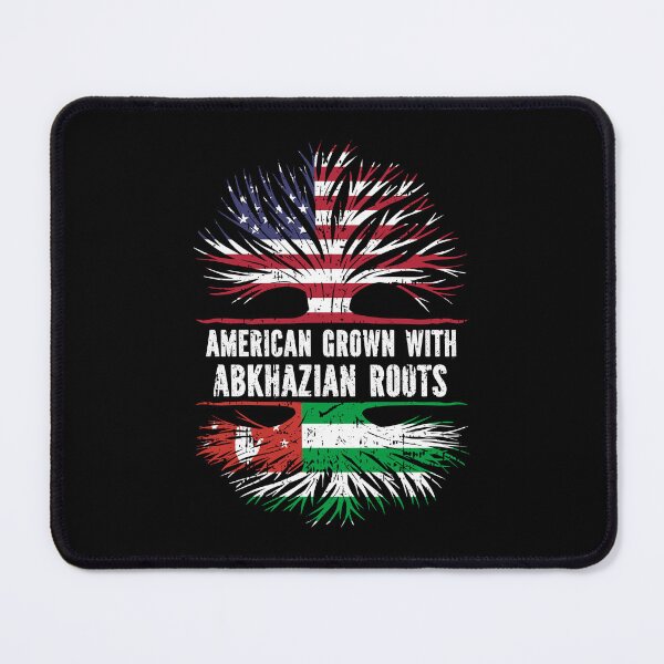 Item preview, American Grown with Abkhazian Roots USA Flag Abkhazia designed and sold by CosmoKitsch.