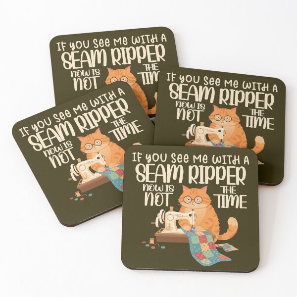 Item preview, Cat Sewing If You See Me with A Seam Ripper designed and sold by Colorfulman.
