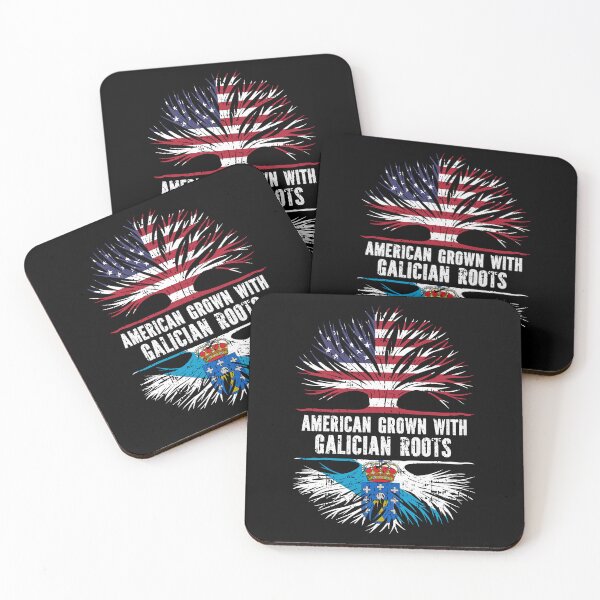 Item preview, American Grown with Galician Roots USA Flag designed and sold by CosmoKitsch.