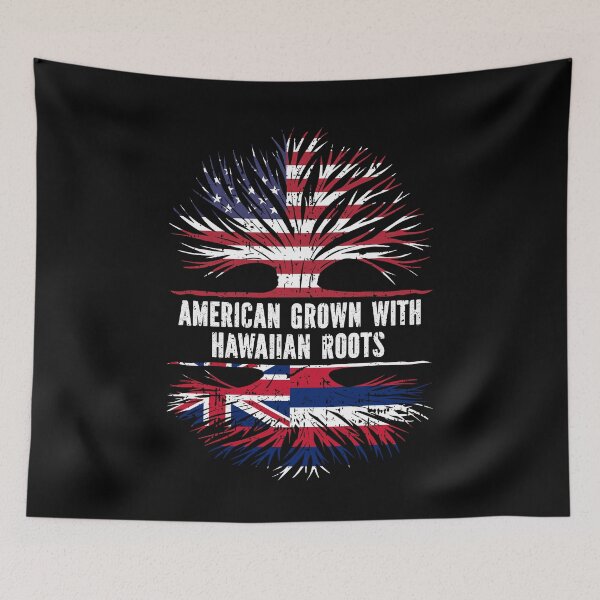 Item preview, American Grown with Hawaiian Roots USA Flag designed and sold by CosmoKitsch.