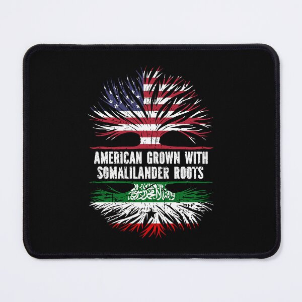 Item preview, American Grown with Somalilander Roots USA Flag designed and sold by CosmoKitsch.