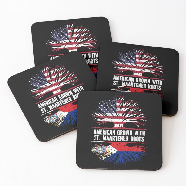 Item preview, American Grown with St. Maartener Roots USA Flag Sint Maarten designed and sold by CosmoKitsch.