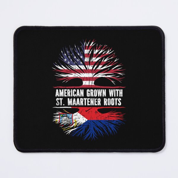 Item preview, American Grown with St. Maartener Roots USA Flag Sint Maarten designed and sold by CosmoKitsch.