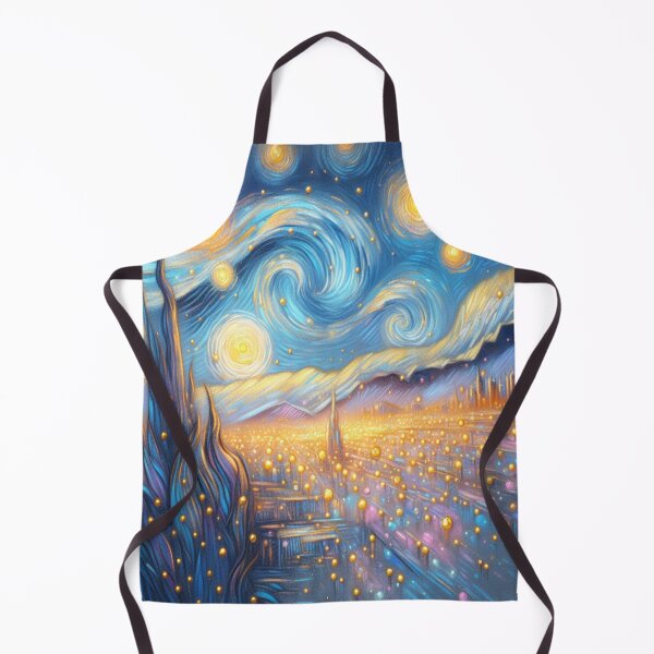 Item preview, Starry City Lights – Swirling Night Sky in Van Gogh Inspired Urban Dream designed and sold by FotoworldEdel.
