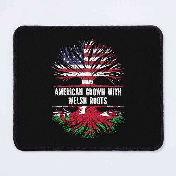 Item preview, American Grown with Welsh Roots USA Flag Wales designed and sold by CosmoKitsch.