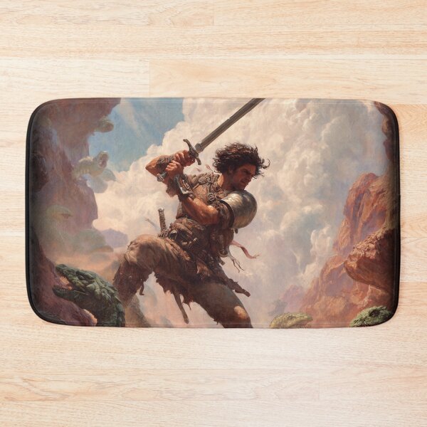 Item preview, Warrior Ambushed by Serpents - Fantasy RPG designed and sold by Mission Ready.
