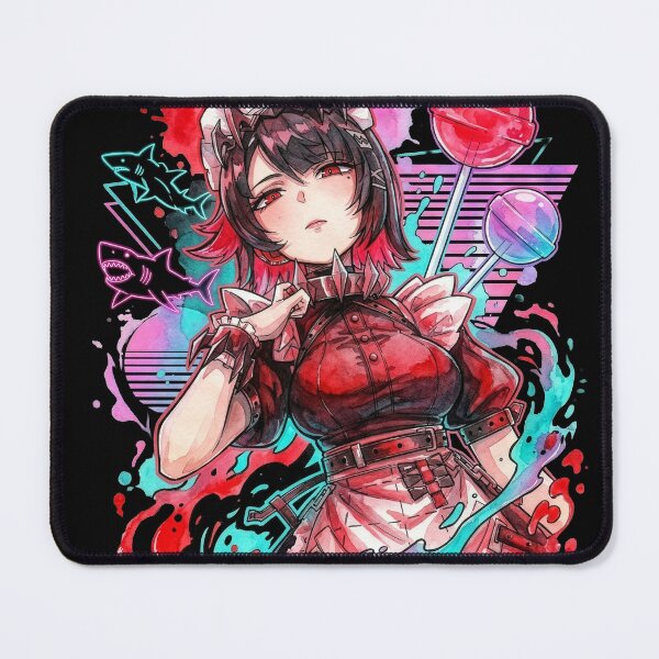 Item preview, Ellen Joe ZZZ Black Red Outfit Shark Tail Portrait designed and sold by Senpaiwaves.