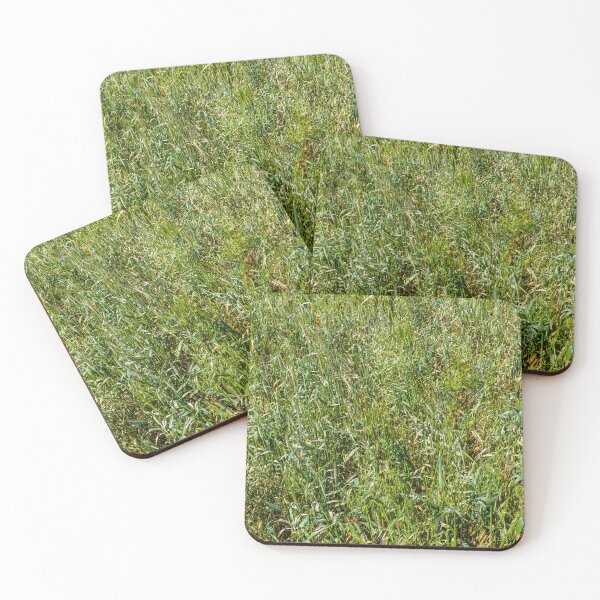 Item preview, Close-Up Of Green Grass Field Texture In Summer Meadow With Tall Wild Grasses designed and sold by Nmallia.